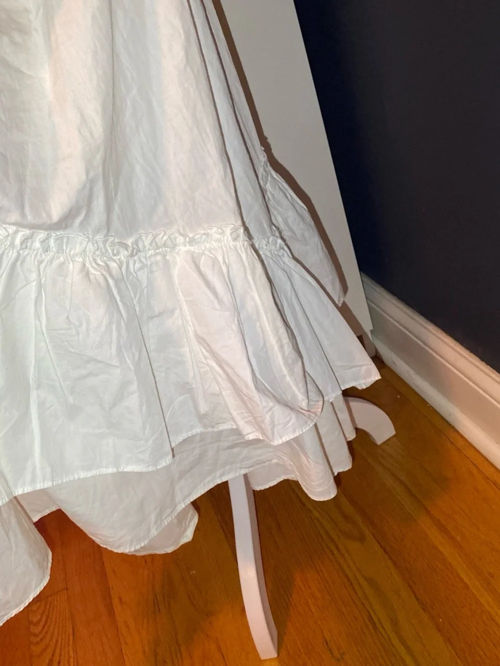Free People Size XS Clara White Ruffle Dress Backless Maxi - Picture 6 of 7